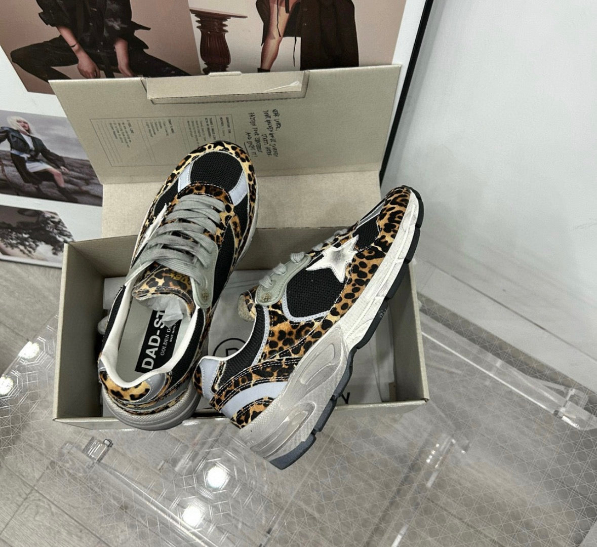 Golden goose dad star leopard