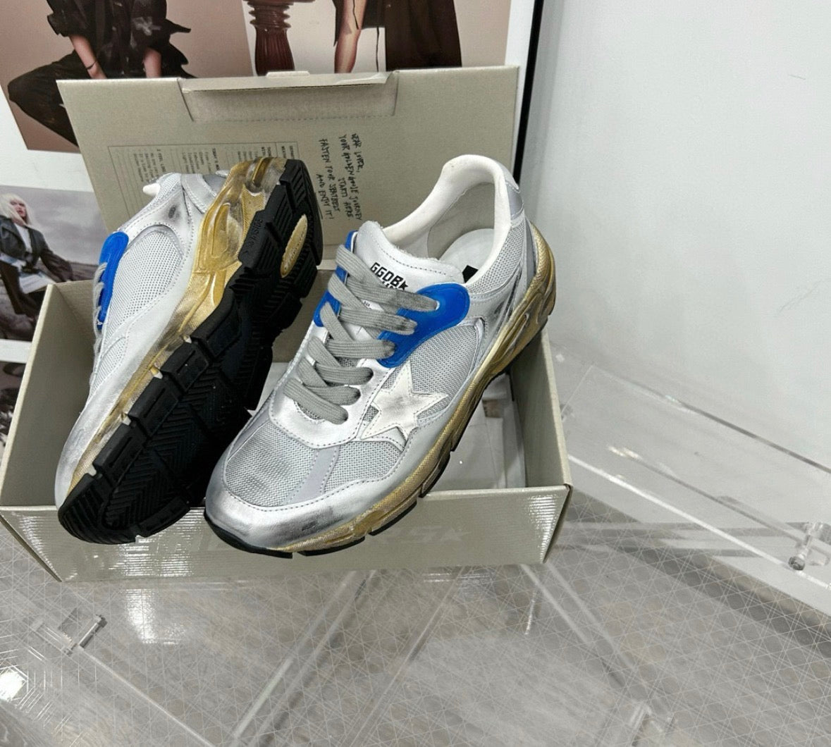 Golden goose dad star bleu